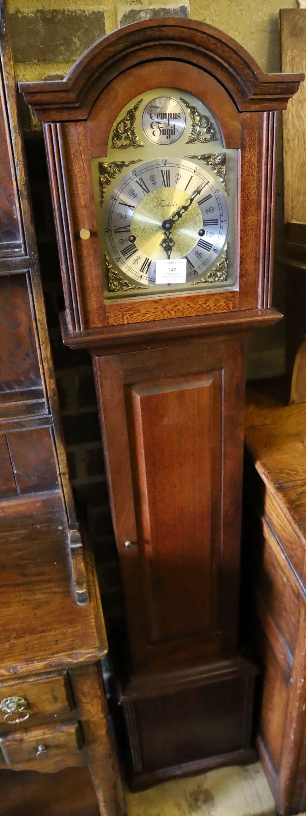 A Fenlocks longcase clock, reproduction, height 148cm